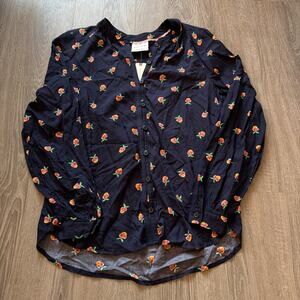 Anthropologie Kendra Dandy Dreamer Buttondown size 2 new nwt Navy